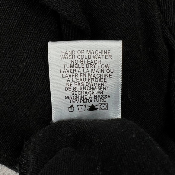 WILDFOX Shirt Womens XS Black Embroidered Tea Rose Lucienne Long Sleeve Crew Tee - Picture 10 of 13